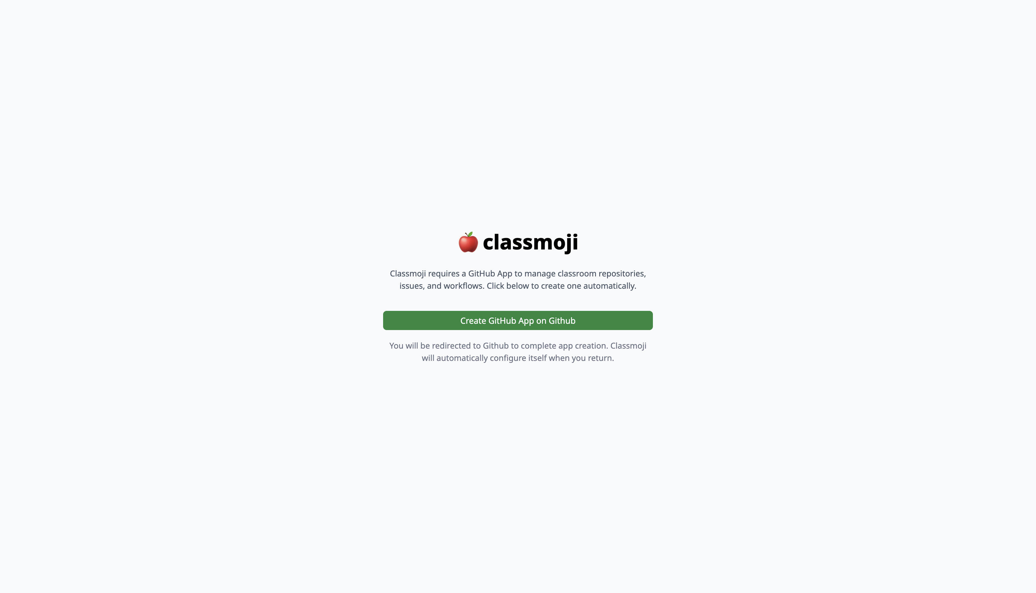 Classmoji setup wizard
